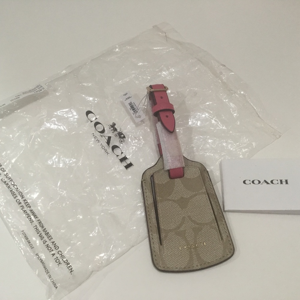 NWT Coach luggage tag